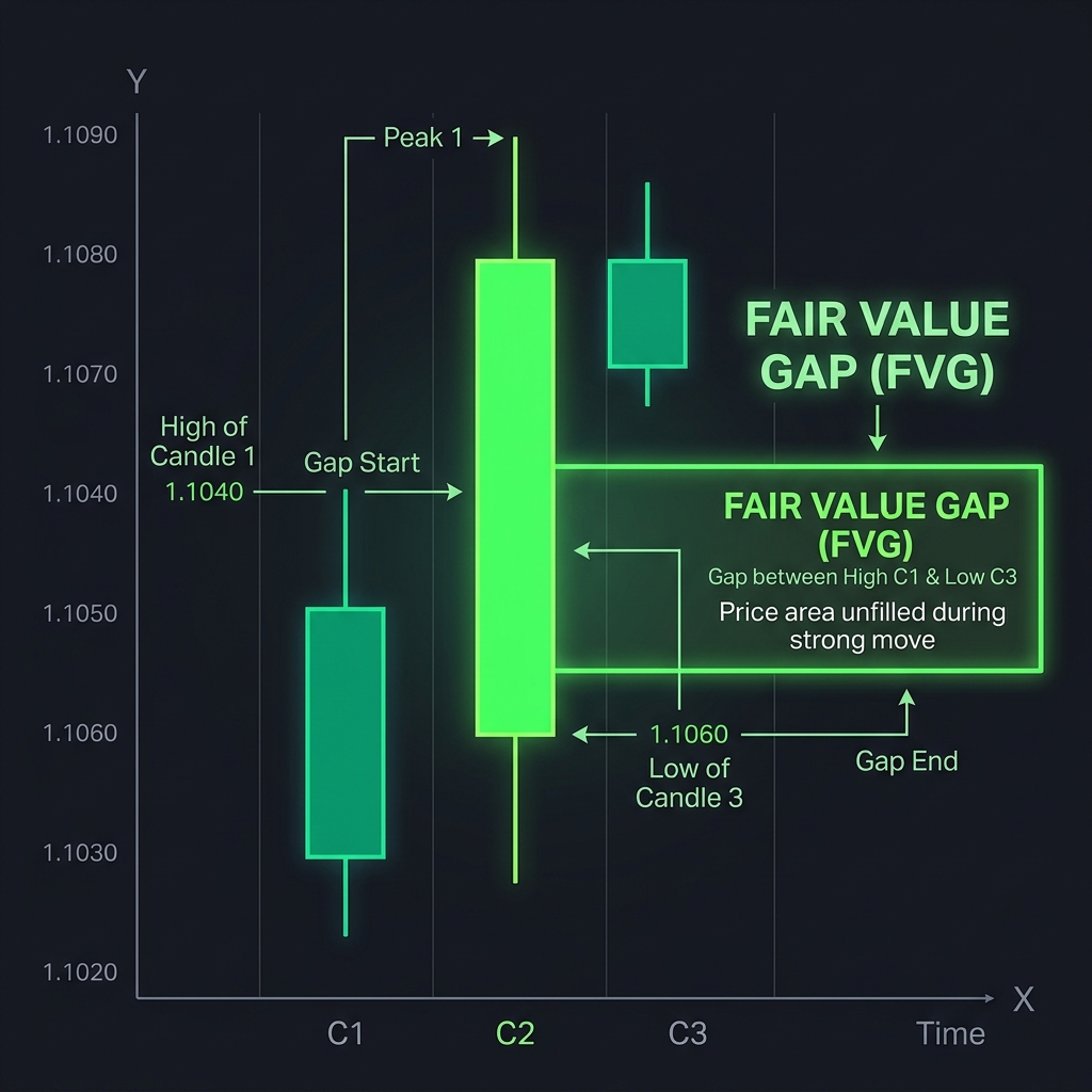 Visual explanation of Fair Value Gap (FVG)