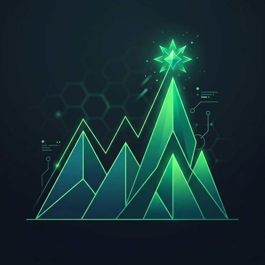 Visual diagram showing a staircase pattern of price consistently making higher peaks (HH) and higher valleys (HL), forming a bullish trend