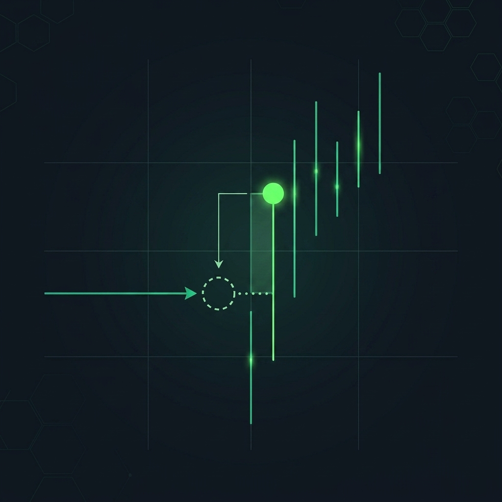 Visual diagram showing price gapping past a stop loss order, resulting in a worse execution price