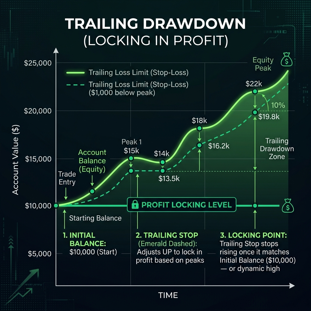 Visual explanation of Trailing Drawdown